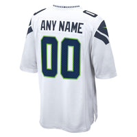 Seattle Seahawks White Custom Game Jersey