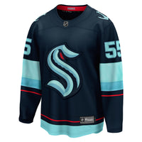 Seattle Kraken Ryan Lindgren Deep Sea Blue Home Breakaway Jersey