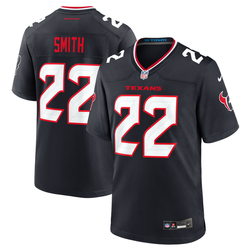 Houston Texans Jaylin Smith Navy Team Game Jersey