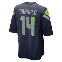 Seattle Seahawks Sam Darnold College Navy Team Game Jersey