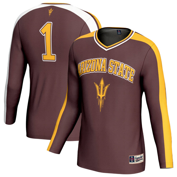 #1 Arizona State Sun Devils Lightweight Collegiate Volleyball Fashion Jersey - Maroon