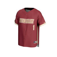 #1 Boston College Eagles Lightweight Baseball Fashion Jersey – Maroon