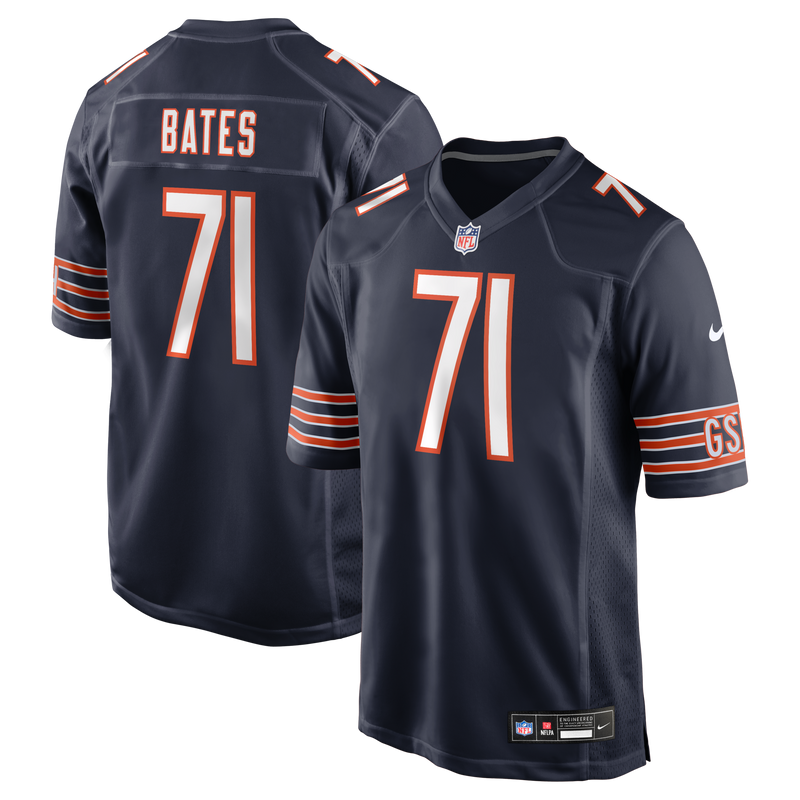 Chicago Bears Ryan Bates Navy Game Jersey