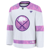 Buffalo Sabres White 2024 Hockey Fights Cancer Practice Jersey