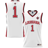 #1 Louisiana Ragin' Cajuns Lightweight Basketball Jersey - White