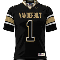 #1 Vanderbilt Commodores Football Jersey - Black