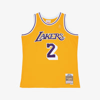 Los Angeles Lakers Derek Fisher 1996 Swingman Authentic Jersey - Light Gold