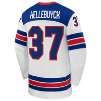 Connor Hellebuyck White US Hockey 2026 Away Replica Jersey
