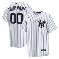 New York Yankees White Home Replica Custom Jersey