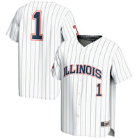 #1 Illinois Fighting Illini Lightweight Baseball Jersey - White
