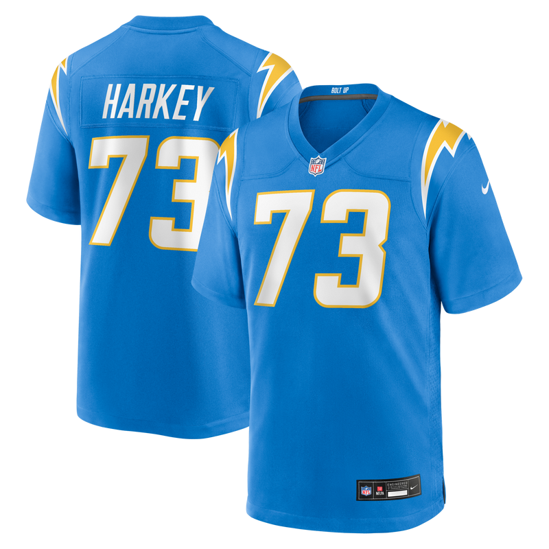 Los Angeles Chargers Alex Harkey Powder Blue Team Game Jersey