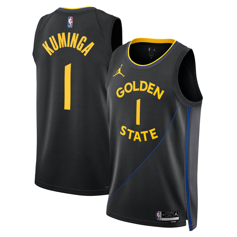 Golden State Warriors 2024/25 Statement Edition Swingman Jersey - Black - Jonathan Kuminga