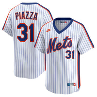 New York Mets Mike Piazza White Throwback Cooperstown Collection Limited Jersey
