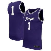 #1 TCU Horned Frogs Replica Basketball Jersey - Purple