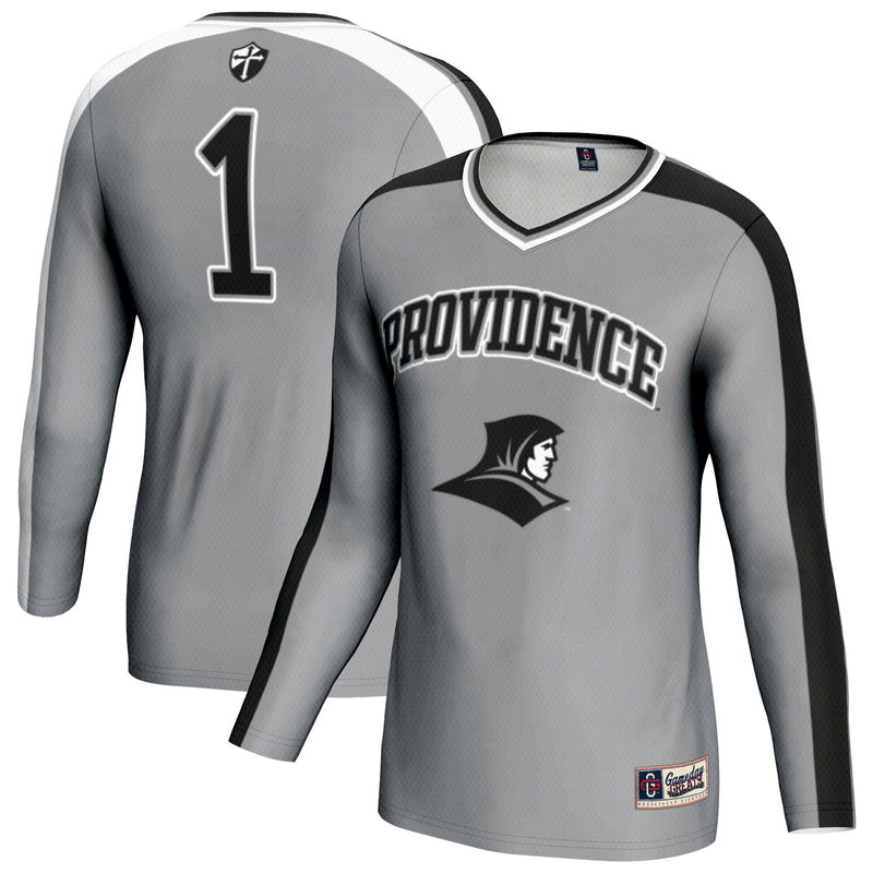 Providence Friars #1 Lightweight Volleyball Fashion Jersey - Silver