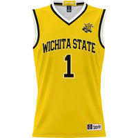 Wichita State Shockers #1 Basketball Jersey - Yellow