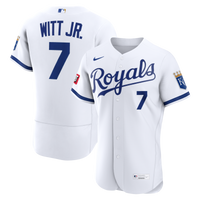 Kansas City Royals Bobby Witt Jr. White Home Authentic Sponsor Patch Jersey