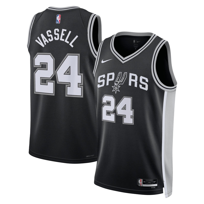 San Antonio Spurs Icon Edition Swingman Jersey - Black - Devin Vassell