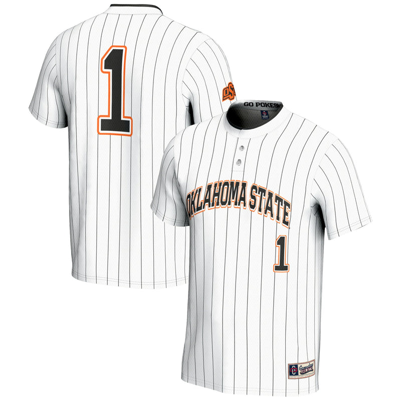 #1 Oklahoma State Cowboys Lightweight Softball Jersey - White