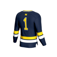 Michigan Wolverines Lightweight Hockey Team Fashion Jersey - Navy