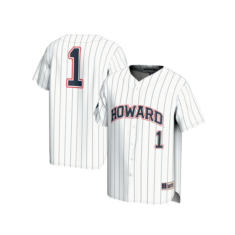 #1 Howard Bison Lightweight Baseball Fashion Jersey - White