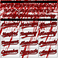 Custom Baseball Jersey - White Red-Black 3D Pattern Design Authentic