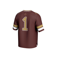 #1 Texas State Bobcats Lightweight Collegiate Football Fashion Jersey - Maroon