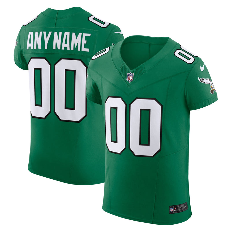 Philadelphia Eagles Kelly Green 2nd Alternate Elite Custom Jersey