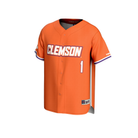 #1 Clemson Tigers Lightweight Baseball Fashion Jersey - Orange