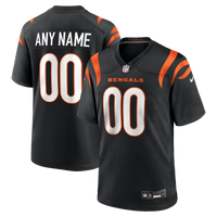 Cincinnati Bengals Black Game Custom Jersey