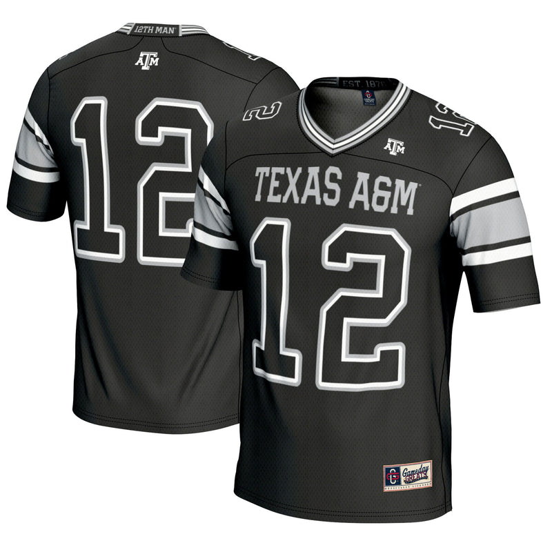 #12 Texas A&M Aggies Football Lightweight Fashion Jersey - Black