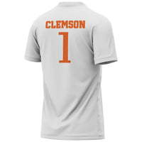 #1 Clemson Tigers Lightweight Collegiate Soccer Fashion Jersey - White