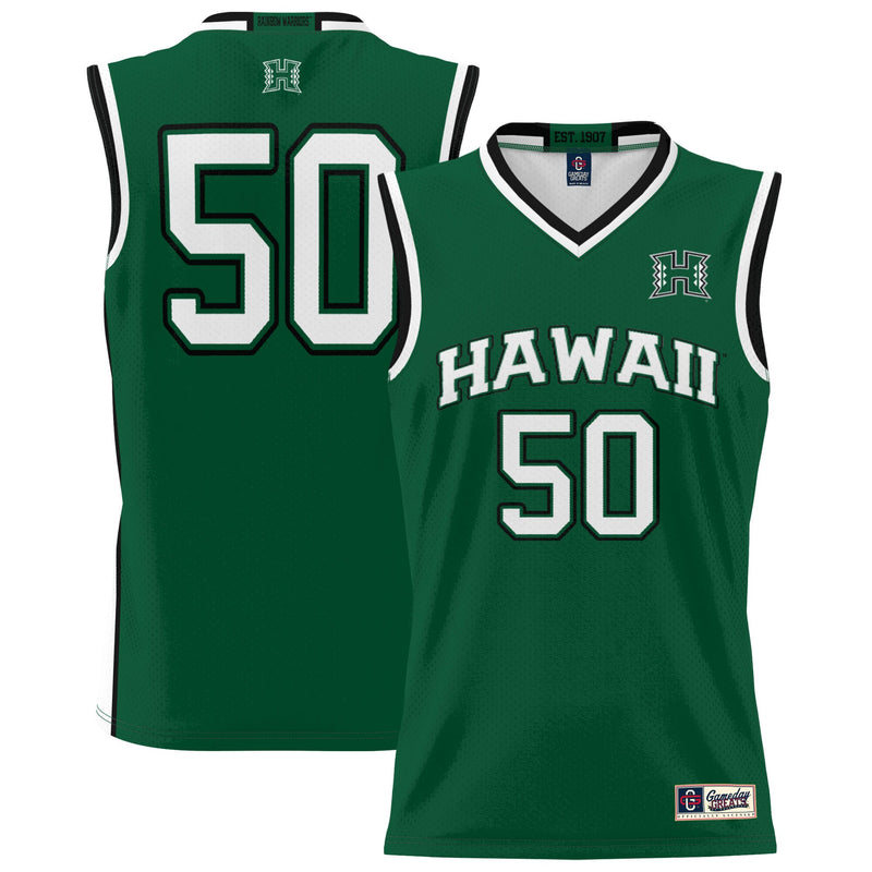 #50 Hawaii Rainbow Warriors Lightweight Basketball Jersey - Green