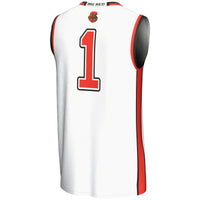 #1 Cornell Big Red Lightweight Basketball Jersey - White