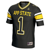 #1 Appalachian State Mountaineers Endzone Football Jersey - Black