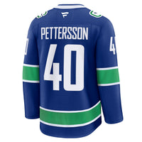 Vancouver Canucks Elias Pettersson Blue Home Premium Jersey