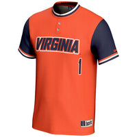 #1 Virginia Cavaliers Lightweight Softball Jersey - Orange