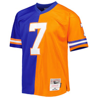 Denver Broncos John Elway Royal/Orange 1990 Split Legacy Replica Jersey