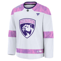Florida Panthers White 2024 Hockey Fights Cancer Practice Jersey