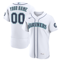 Seattle Mariners White Home Authentic Custom Jersey