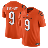 Cincinnati Bengals Joe Burrow Orange Alternate Stitched Limited Jersey