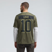 Green Bay Packers Jordan Love Olive 2025 Salute to Service Limited Jersey
