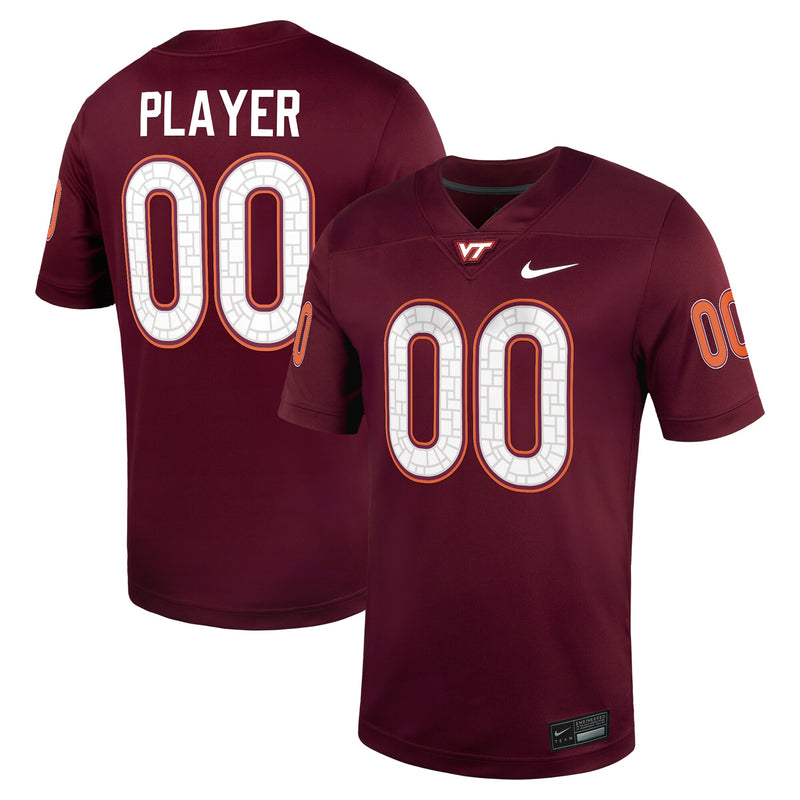 Virginia Tech Hokies NIL Pick-A-Player Football Game Jersey - Maroon