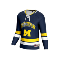 Michigan Wolverines Lightweight Hockey Team Fashion Jersey - Navy