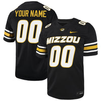 Missouri Tigers Custom Football Game Jersey - Black