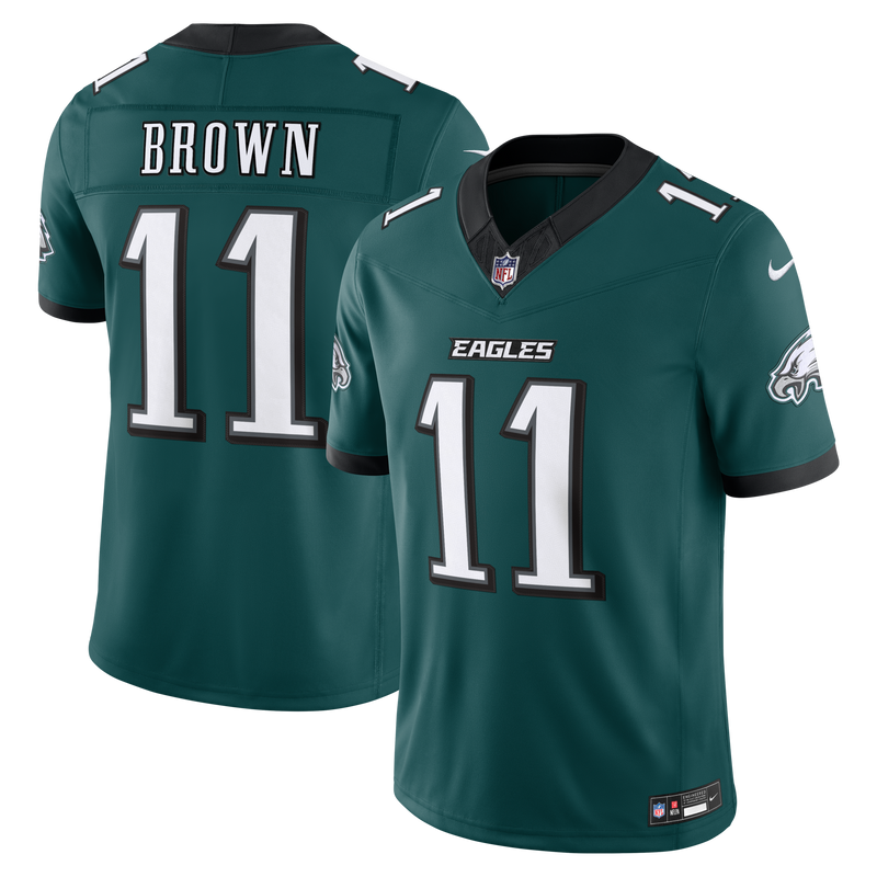 Philadelphia Eagles A.J. Brown Midnight Green Team Stitched Limited Jersey