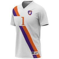 #1 Clemson Tigers Lightweight Collegiate Soccer Fashion Jersey - White