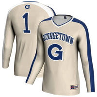 Georgetown Hoyas #1 Lightweight Volleyball Fashion Jersey - Gray