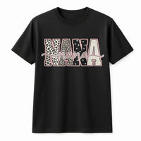 Nana T-Shirt | Leopard Print Mixed Pattern Graphic | Premium Soft Cotton Tee | Mother's Day Gift for Grandma