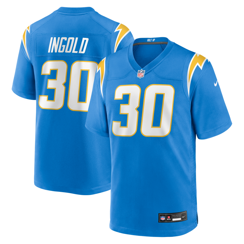 Los Angeles Chargers Alec Ingold Powder Blue Team Game Jersey